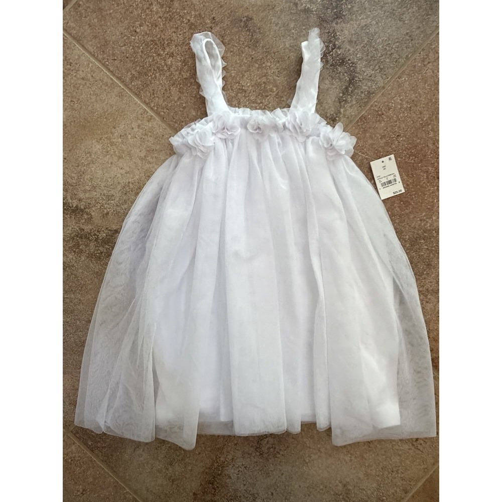 Toddler Girls' Audrey Camille White Floral Tulle Dress Size 4T NWT